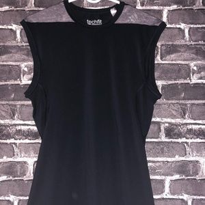 Adidas Sleeveless Techfit Compression Shirt Black